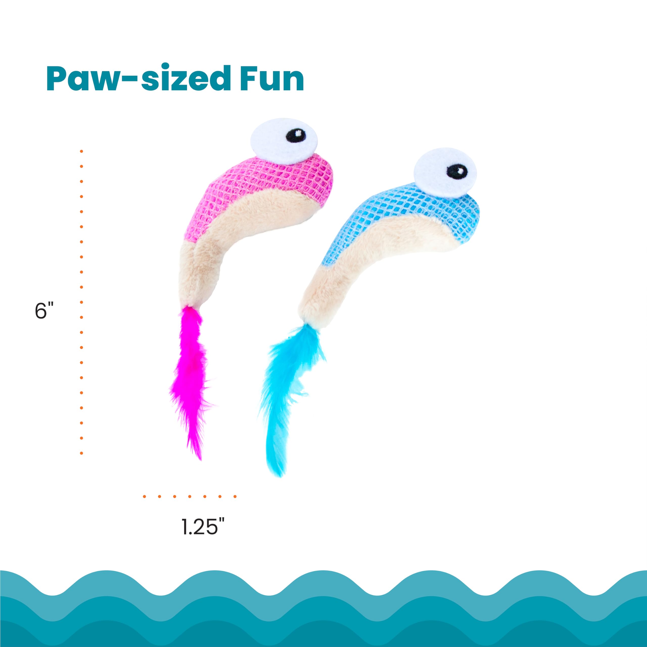 Catstages Dental Shrimpies Catnip Cat Chew Toy - 2 Pack