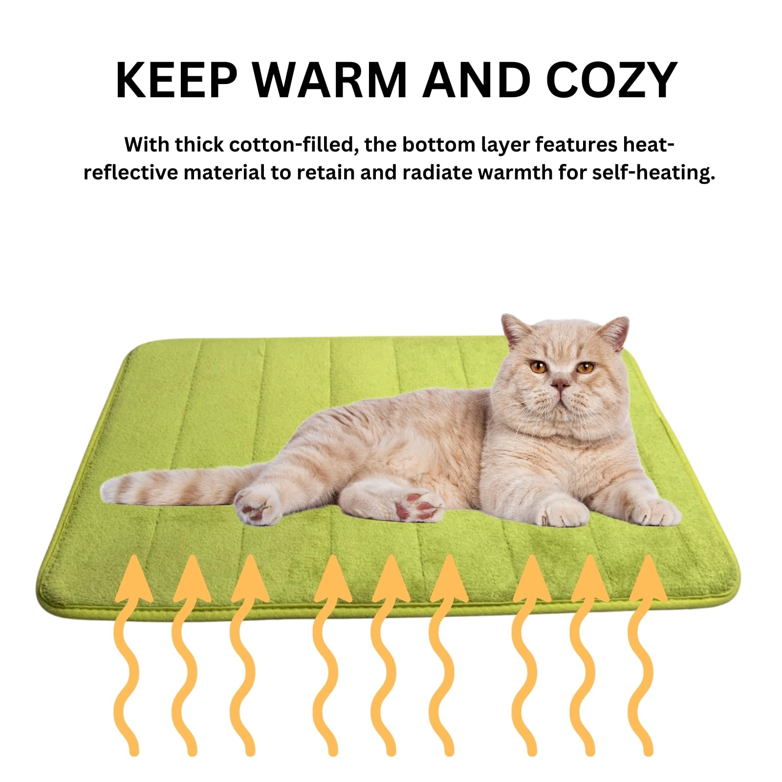 Washable Pet Bed Mat (23.6 x 15.8 Inch) - 3-Pack for Indoor/Outdoor Use, Soft Sleeping Mat for Cats, Small Pets, Kitty, Puppy, R