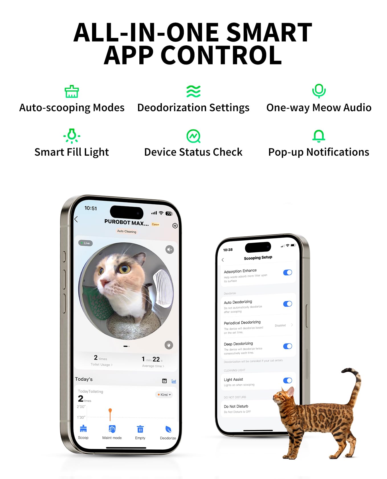 Petkit 2025 Purobot Max Pro Ai-Camera Self Cleaning Cat Litter Box, 210 Wide Angle Lens, Automatic Cat Litter Box For Multiple C