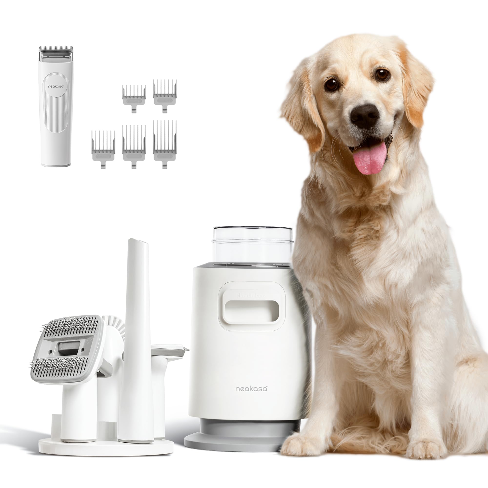 Neakasa By Neabot P0 Pro Dog Grooming Vacuum For Shedding, 6.6Lbs Lightweight Portable Dog Grooming Kit, Low Noise Dog Clippers, Pet Hair Remover For Dogs Cats