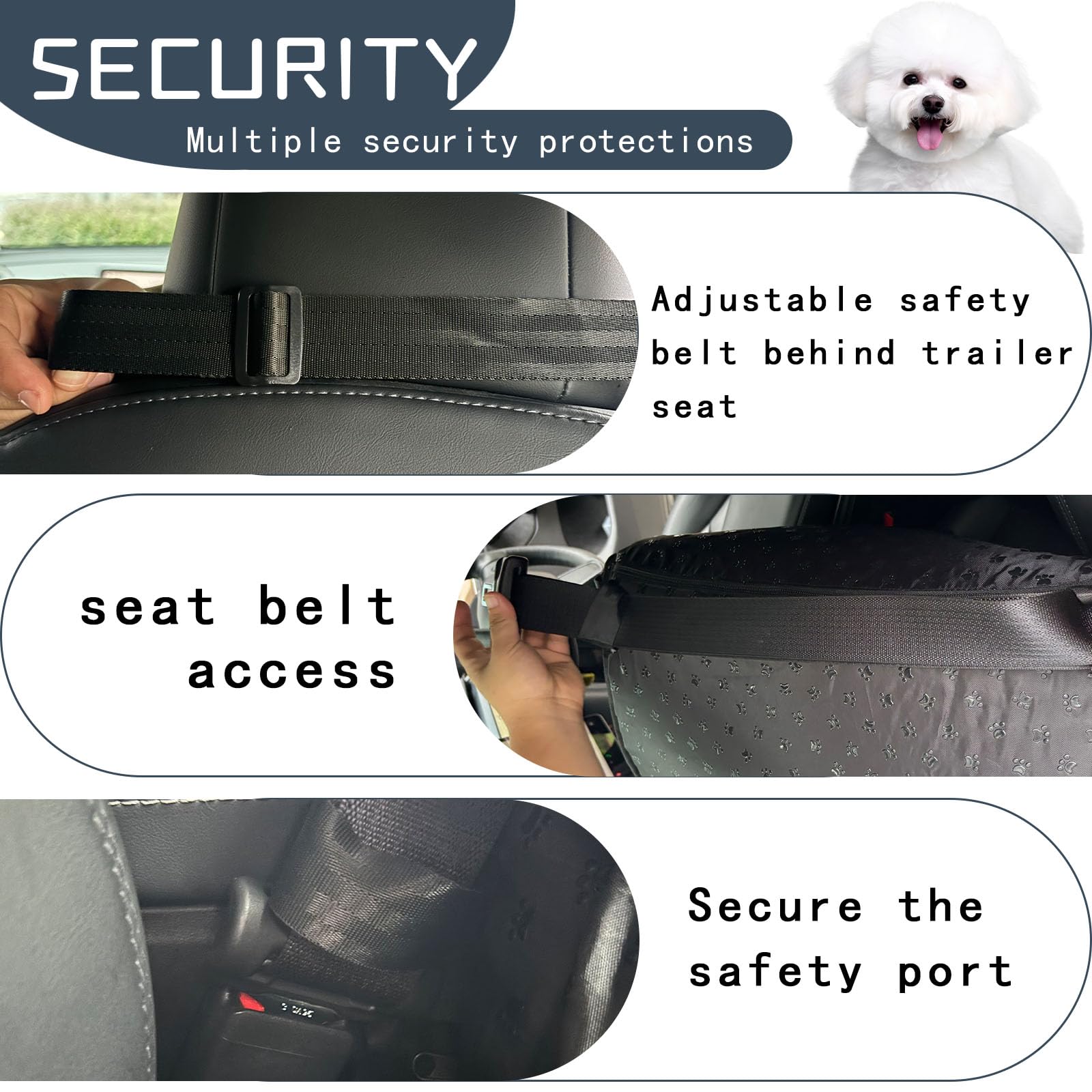 Luxury Dog Booster Seat - Safe & Comfortable Travel Bed, Disassembles for Easy Cleaning, Black, Medium