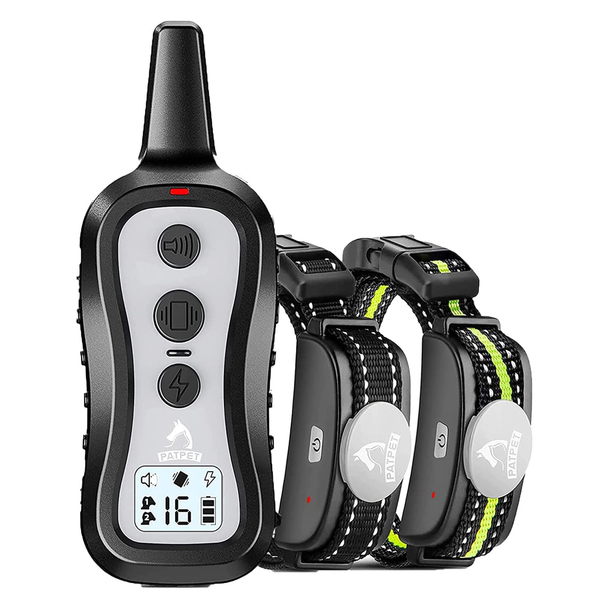 Patpet Dog Shock Collar For 2 Dogs(8-100 Lbs), Rechargeable Dog Training Collar With Remote, Ipx7 Waterproof Electric Dog Collar