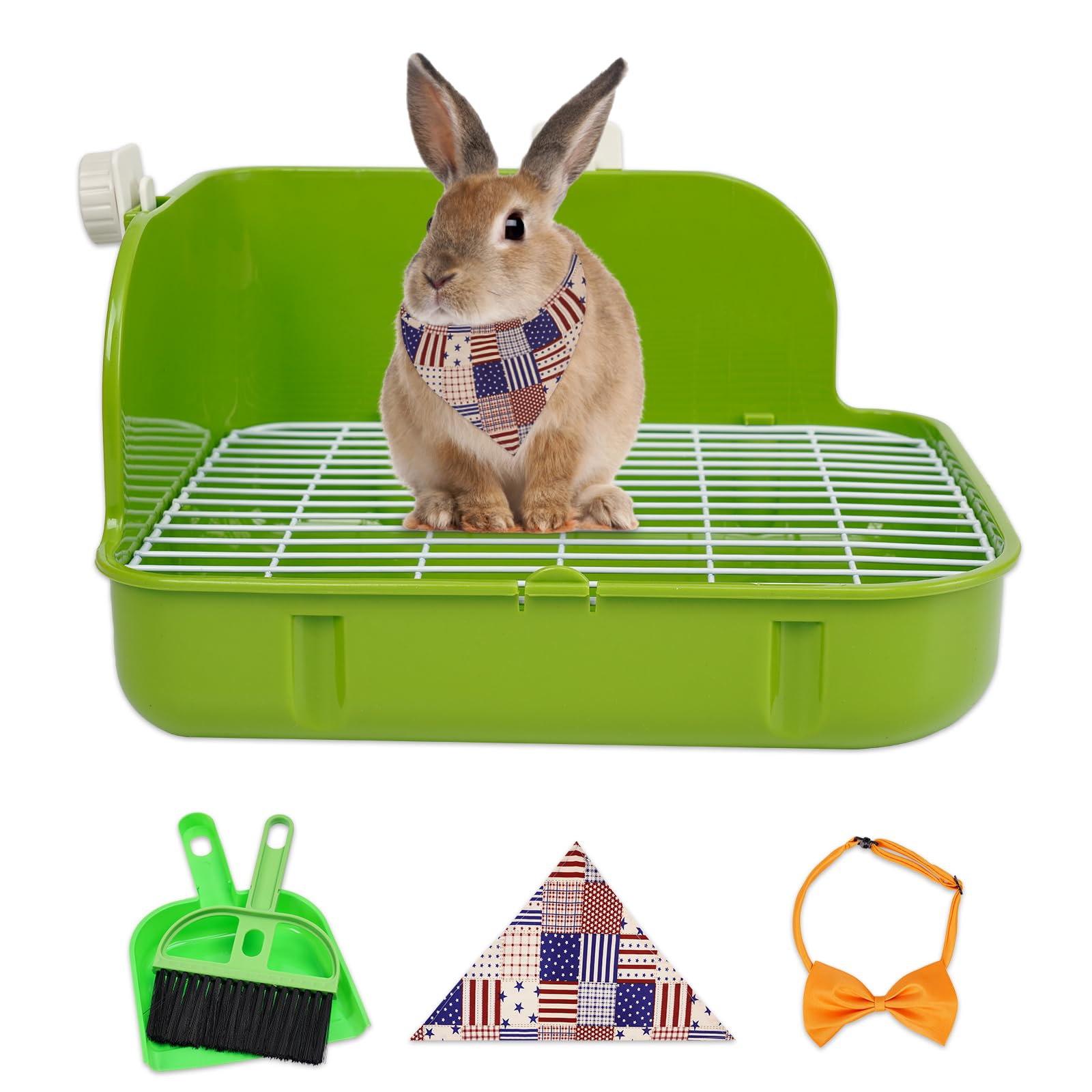 Humorous.P Small Animal Litter Pet Toilet Potty Trainer Corner Litter Bedding Box Pet Pan For Small Animal/Rabbit/Guinea Pig/Galesaur/Ferrets Rectangular Plastic Material