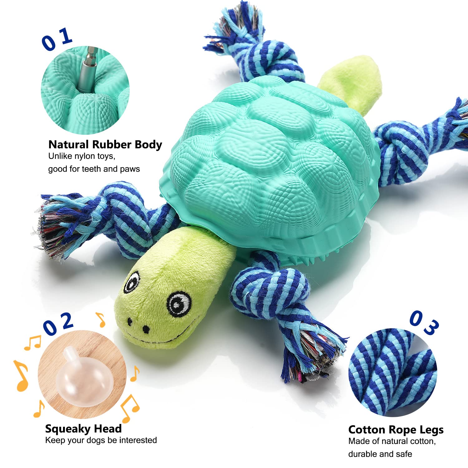 Sedioso Dental Chew Toys for Aggressive Chewers Large Breed, Tough Dog Toothbrush Toys for Medium Large Dogs Teeth Cleaning (Gre