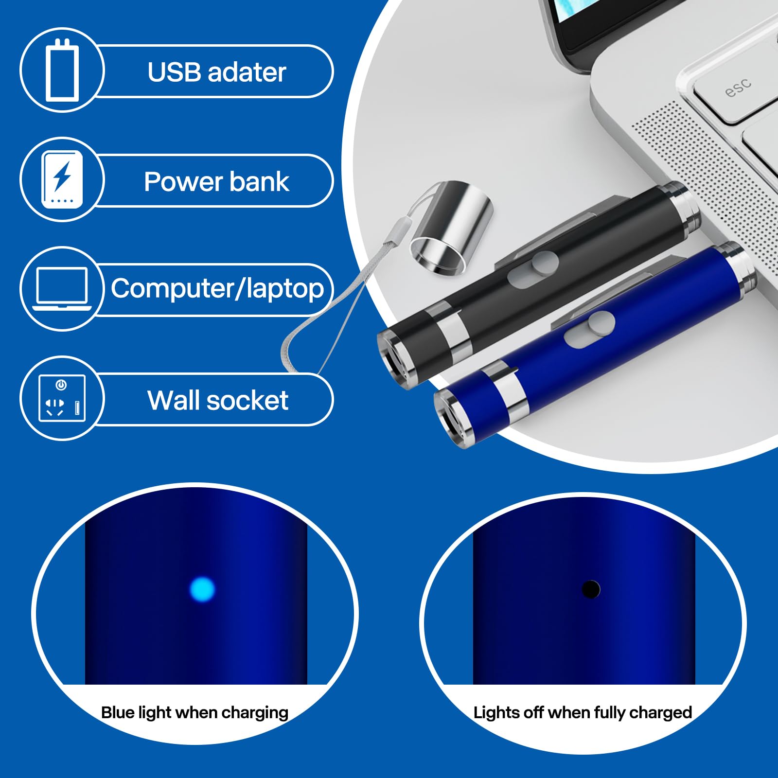 Meliinma 2-Piece Cat Toys Interactive For Indoor Cats, 7 Patterns, Rechargeable Cat Pointer Lights For Kitten Pet Dog Play Train