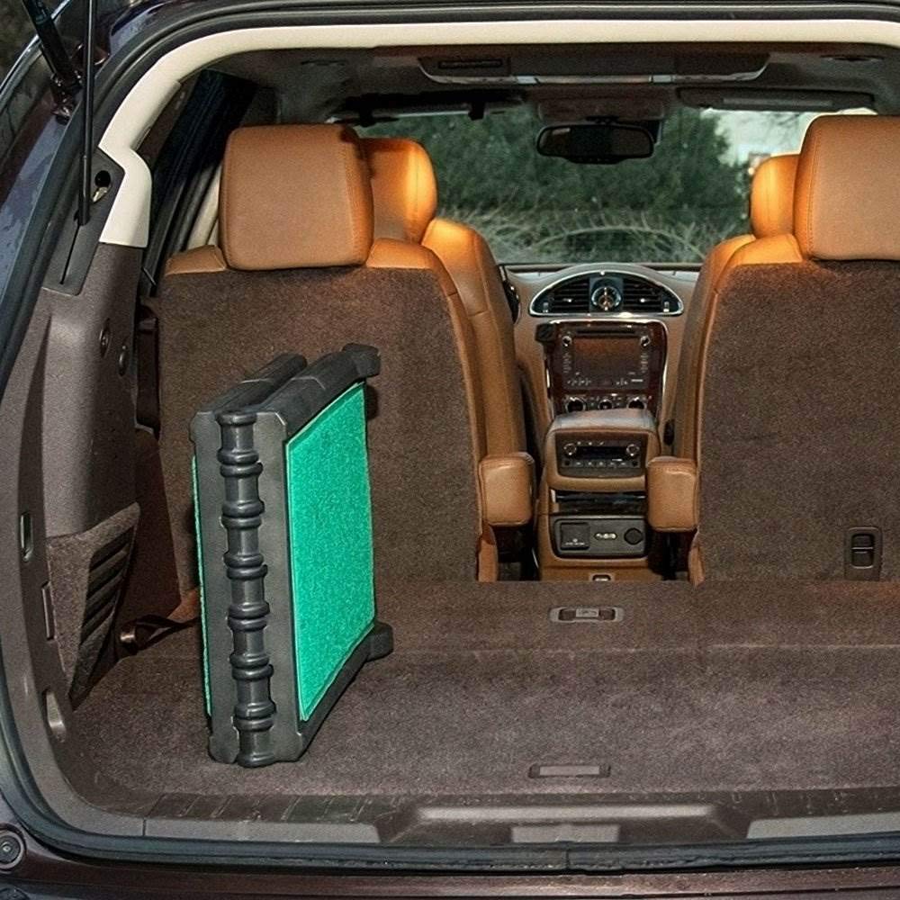 Pet Gear Supertrax Ramps For Dogs And Cats, Maximum Traction Surface, Portable/Easy-Fold (No Tools Required), Built In Handle For Travel, 5 Models, 42-71 Inches Long, Supports 150-200Lbs Black/Green