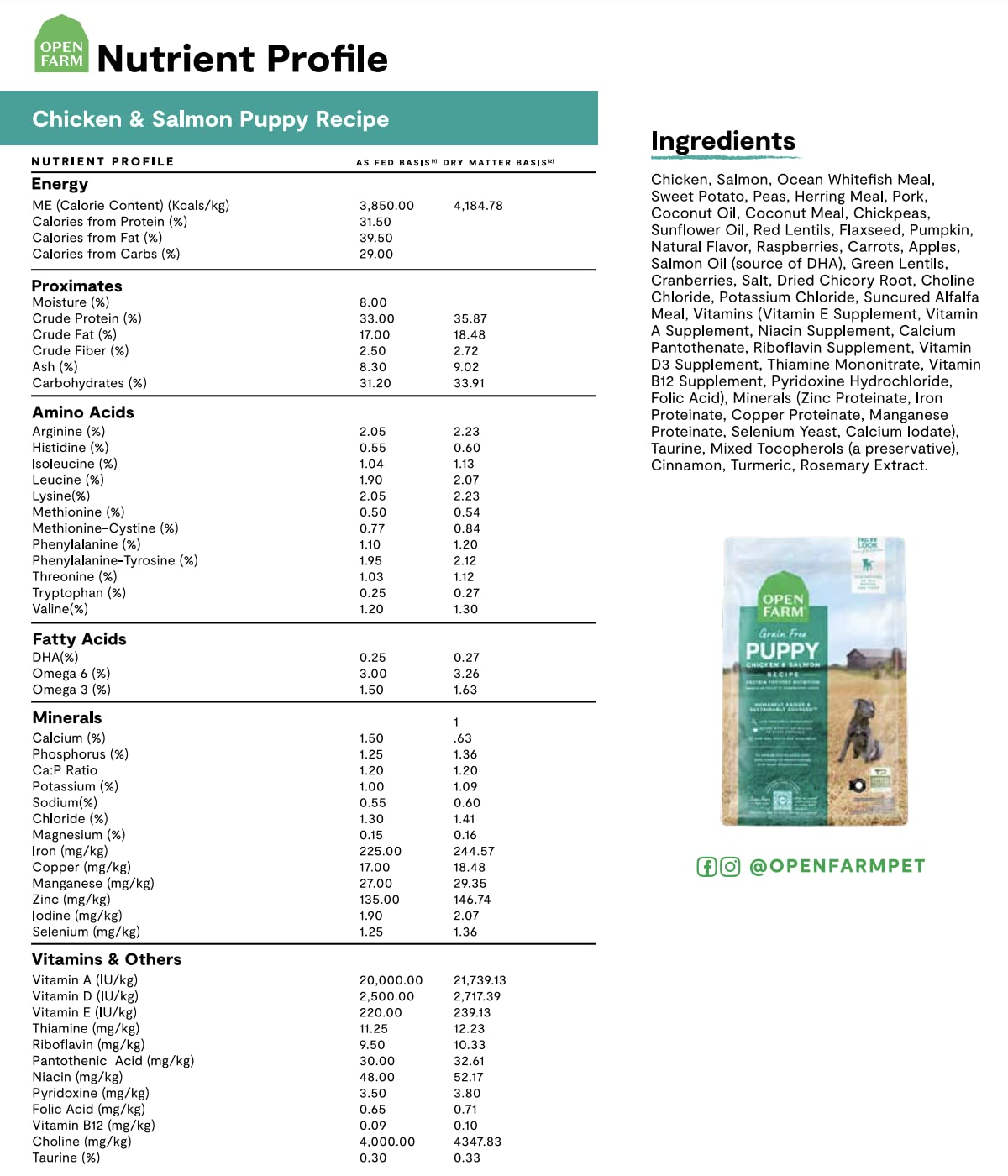 Open Farm Grain-Free Dry Puppy Food with Ethically Sourced Ingredients, Non-GMO Veggies & Superfoods to Support Overall Health,