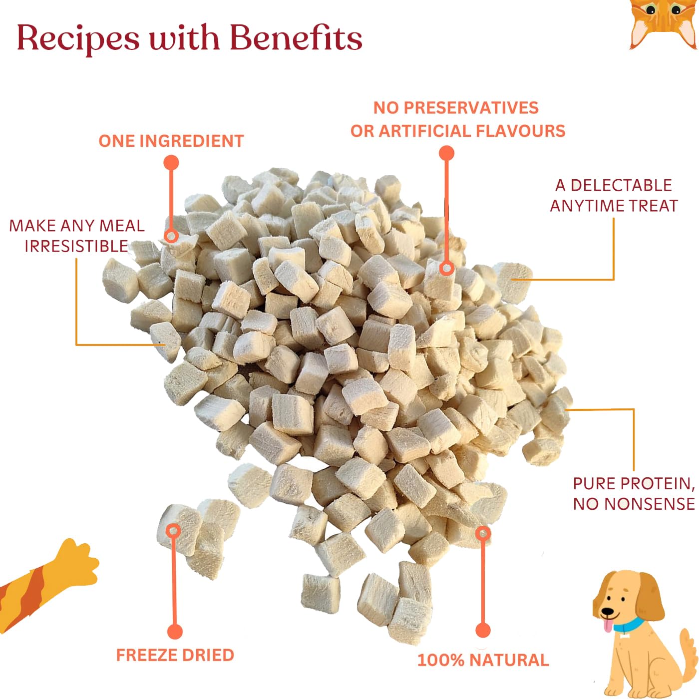 Freeze Dried Dog and Cat Treats Food Topper (2.0 oz, Duck & Chicken (2-Pack))