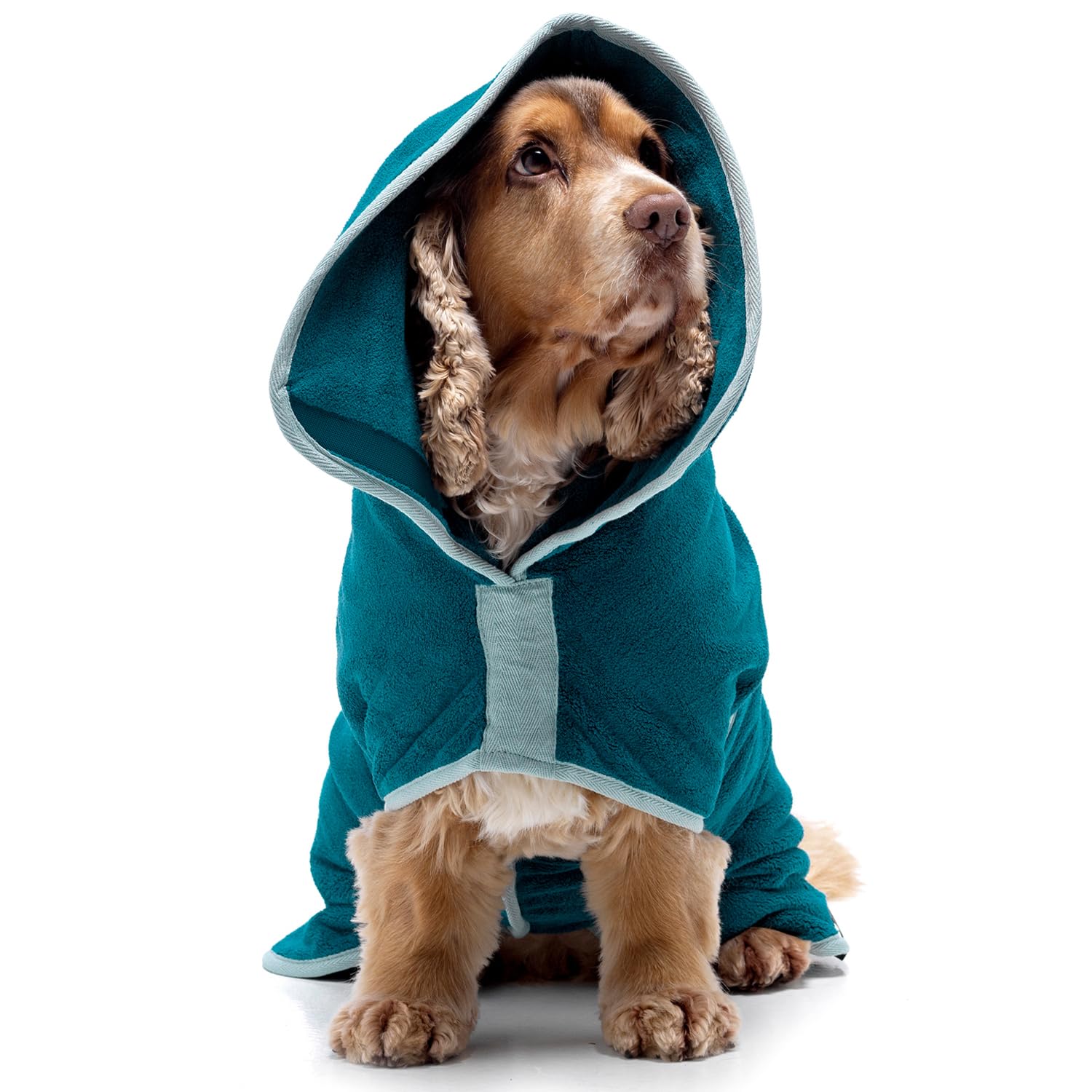Lucky Pooch Dog Robe - Luxurious Dog Bathrobe - Ultra Absorbent Dries Your Dogs in Minutes! Double-Layer, Super Soft Towel and B