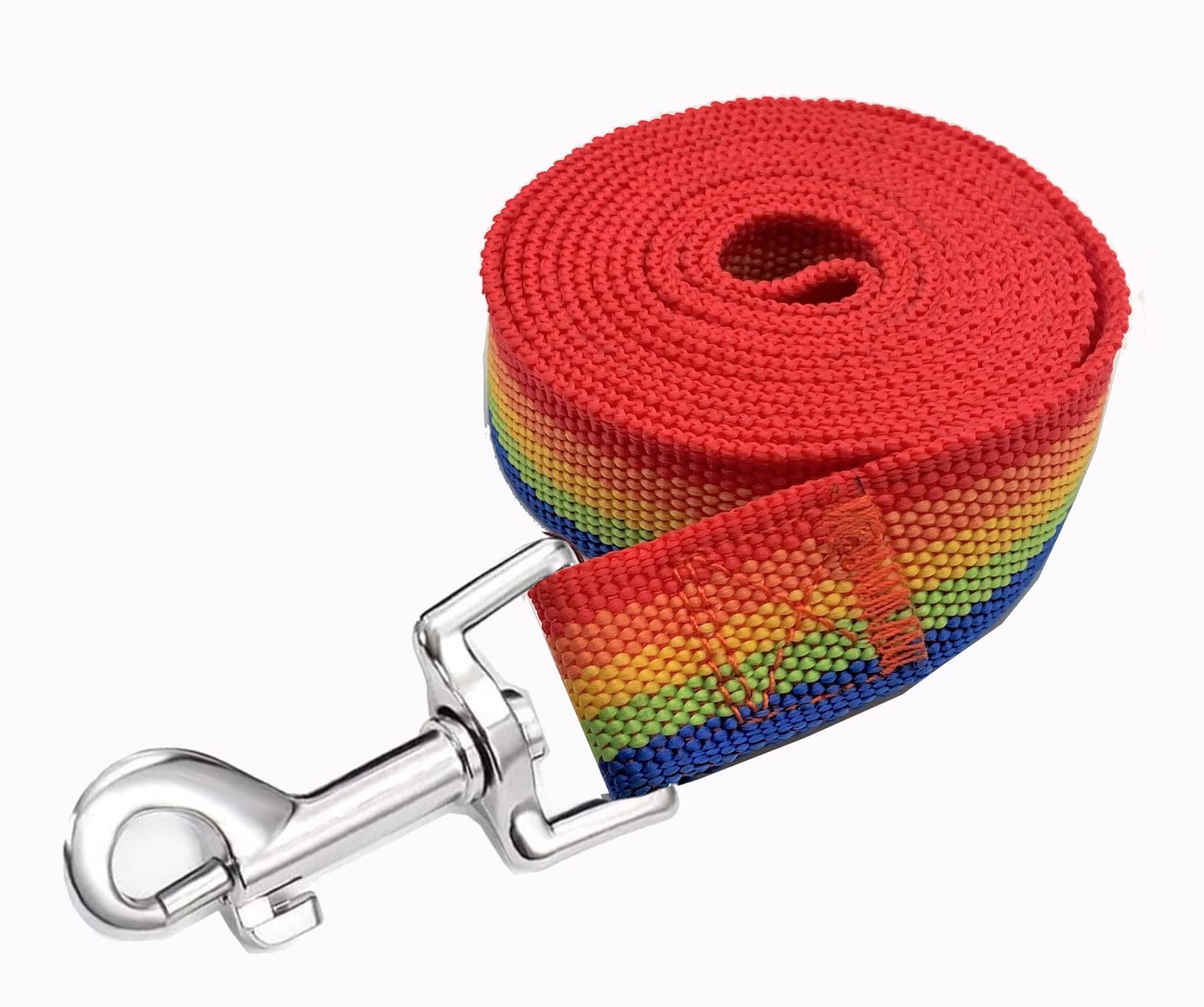 Strong Nylon Dog Leash, 4FT/ 5 FT/ 6FT Dog Leashes for Medium Large Dogs (6FT, Rainbow)