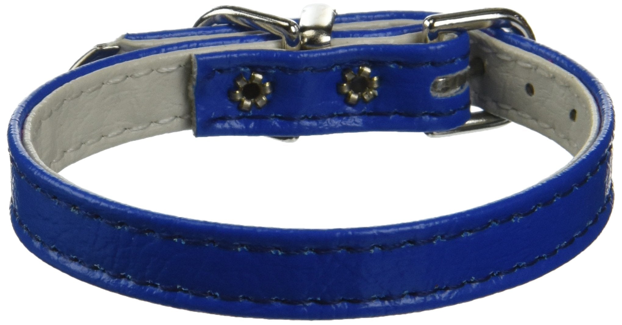 Dog, Puppy & Pet Plain Collar, &quot;3/8&quot; Wide&quot; Blue 10