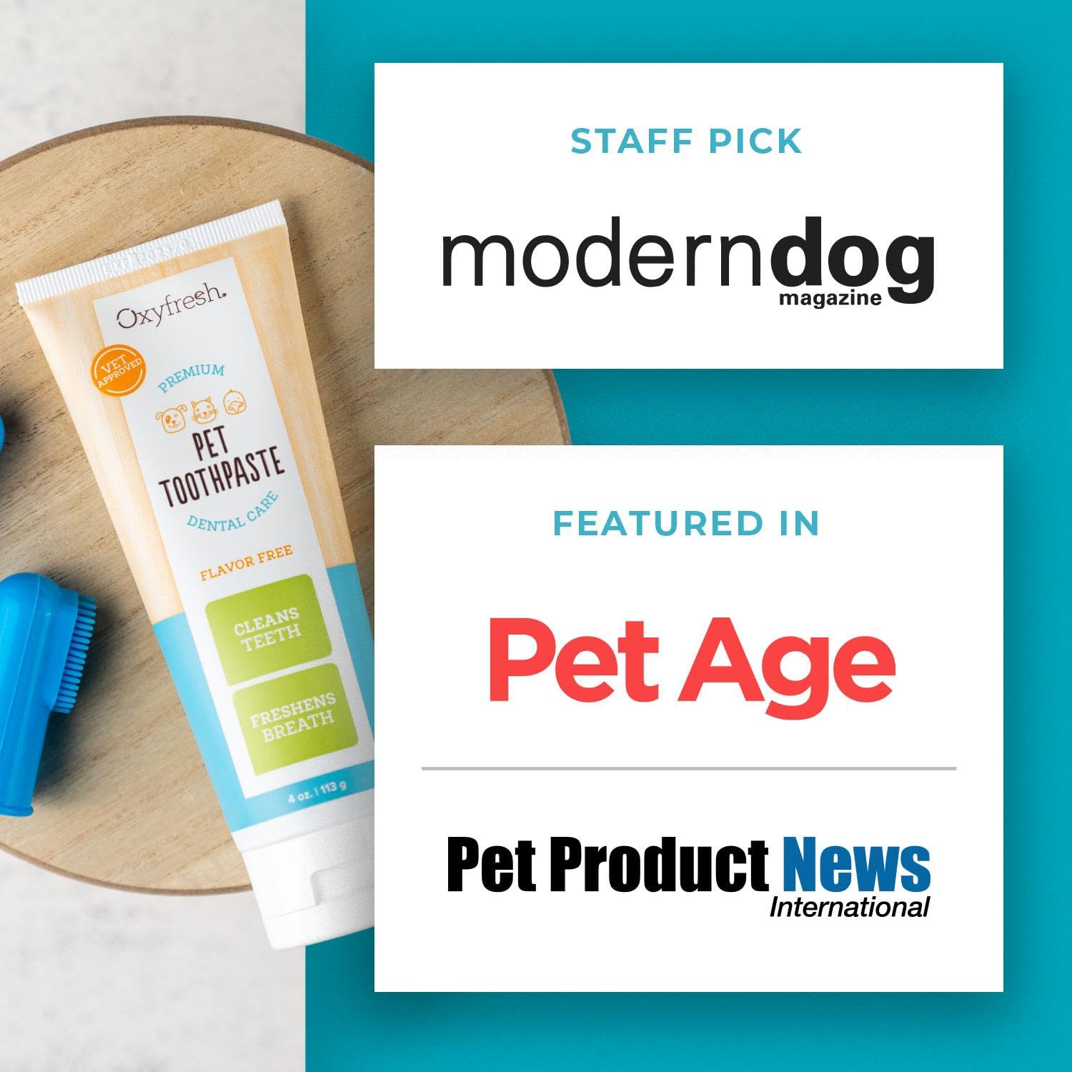 Oxyfresh Premium Dog Toothpaste - Best Dog Teeth Cleaning & Dog Plaque and Tartar Fighter - Safe for Cat Toothpaste Too - Vet Fo