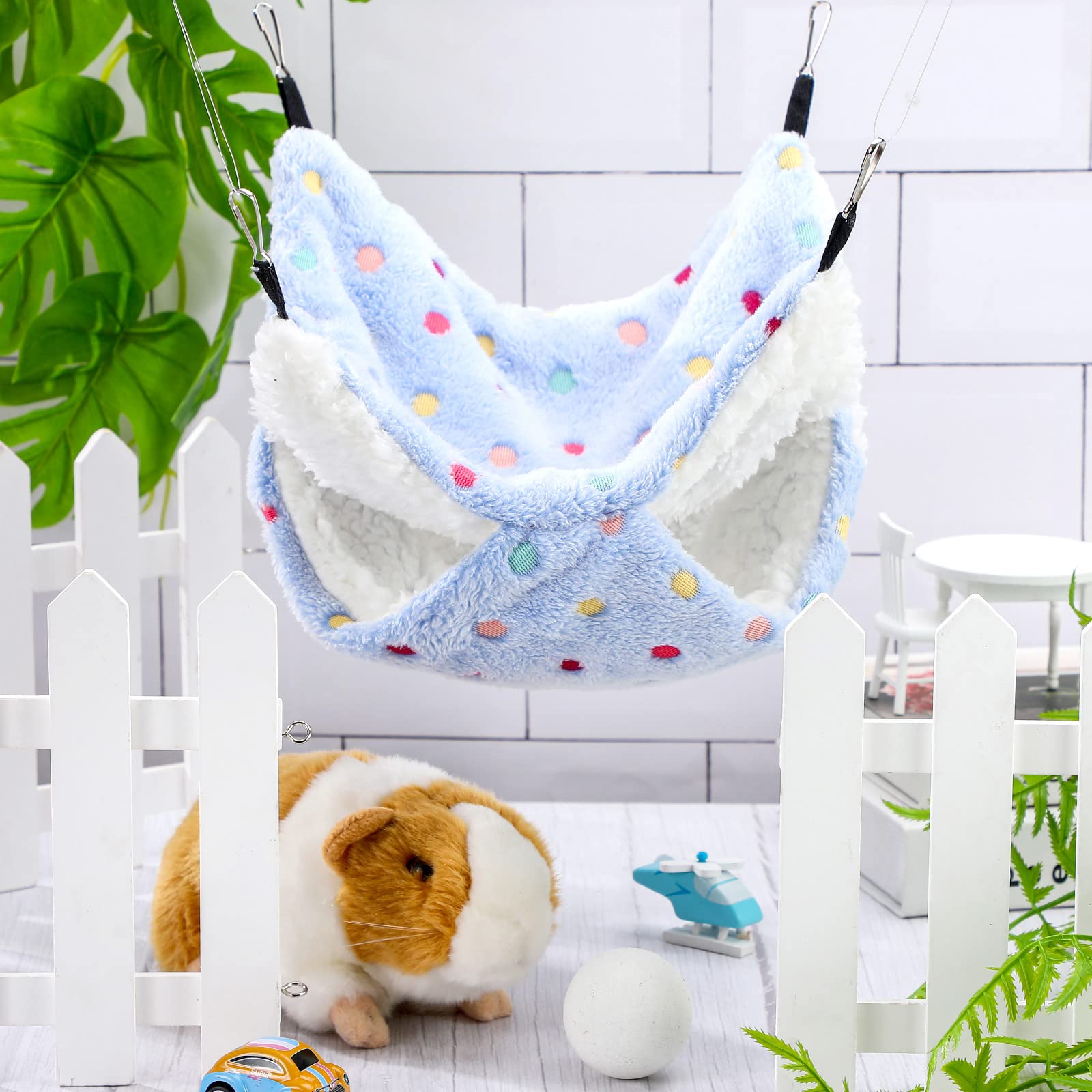 2 Pcs Guinea Pig Rat Hammock Guinea Pig Hamster Ferret Hanging Hammock Accessories For Small Animals Chinchilla Parrot Sugar Gli