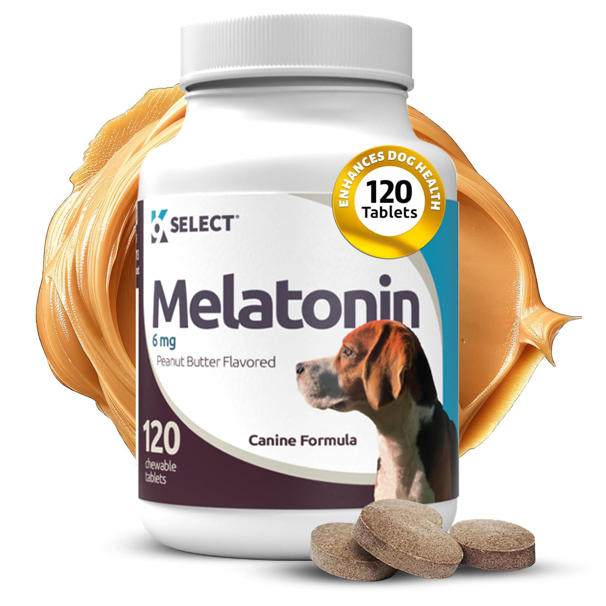 K9 Select Melatonin For Dogs - Calming Chews - Dog Melatonin For Sleep - Reduce Stress, Helps Composure Calming Treats For Large