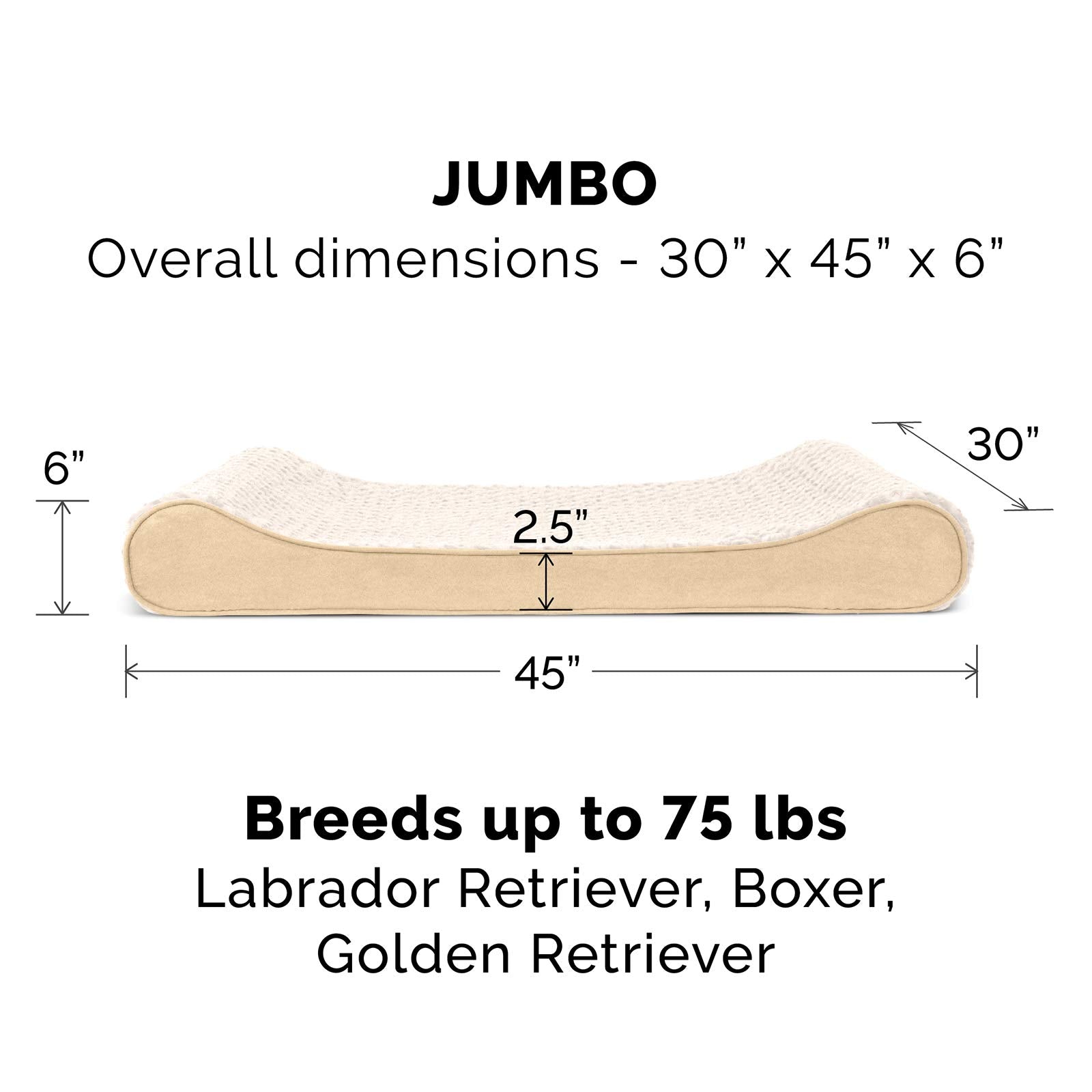 Furhaven Cooling Gel Dog Bed for Large Dogs w/ Removable Washable Cover, For Dogs Up to 75 lbs - Ultra Plush Faux Fur & Suede Lu