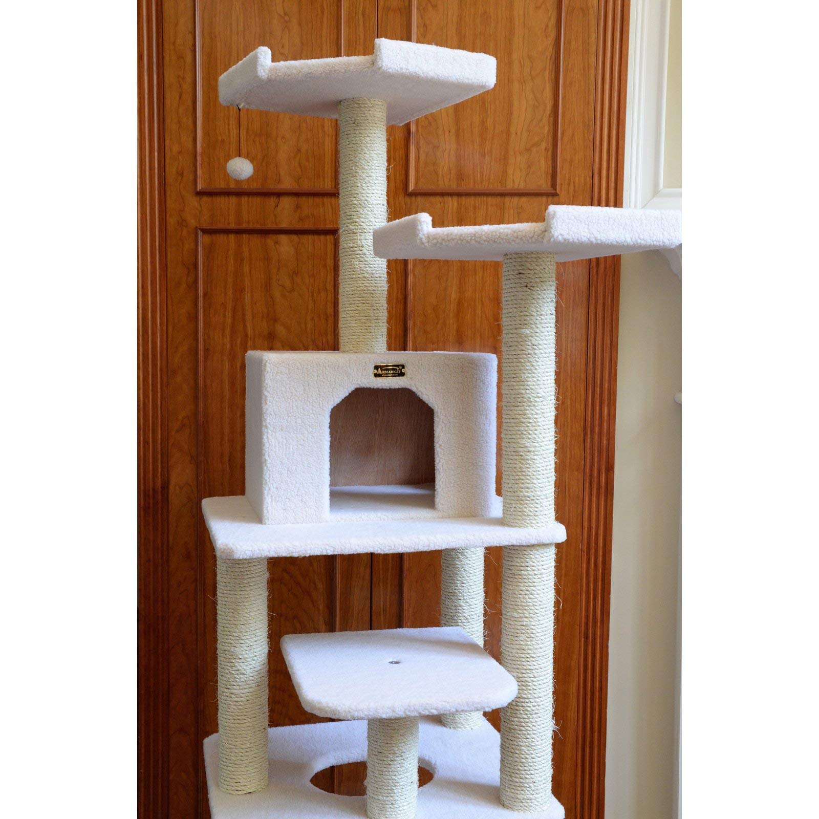 Armarkat Classic Cat Tree Ivory/14 D x 81 W x 201 H