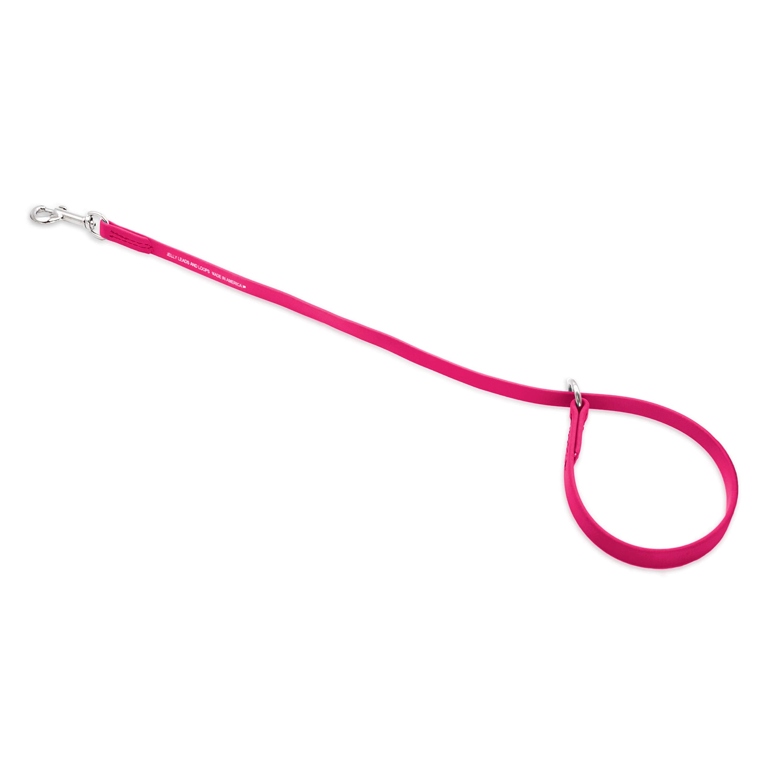 Jelly Pet Grooming Loop Slip Style (3/8'' x 25'', Hot Pink) | Made in The USA