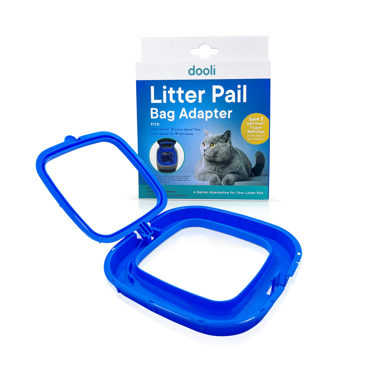 Cat Litter Pail Bag Adapter, Fits Litter Genie, Fits Litter Genie Plus, Fits Litter Genie Xl, Fits Litter Genie Xxl