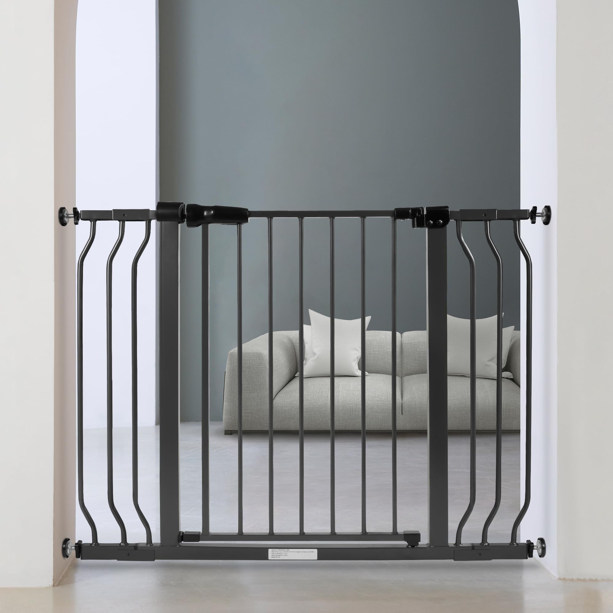 ELEVON Baby Gate for Stairs Doorways, Safety Pet Gate with Auto-Close/Hold-Open Features, Fits Openings 29.1    to 43.3   , 30  