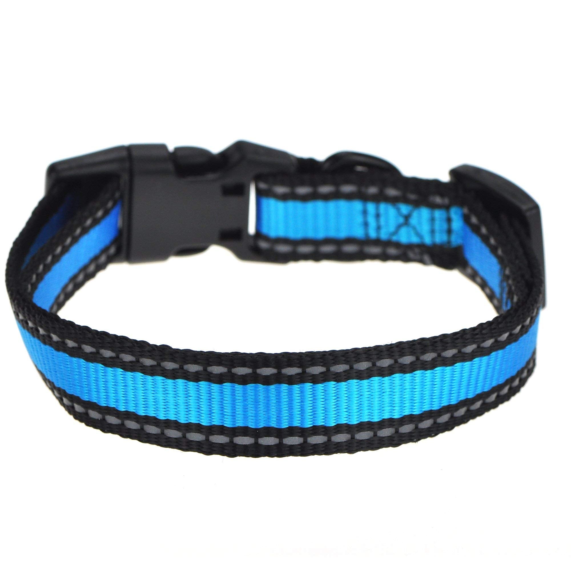 Mile High Life Dog Collar | Nylon Reflective Dog Collars | Light Weight Puppy Collars | Blue Dog Collars For Small Dogs (Blue, Small)