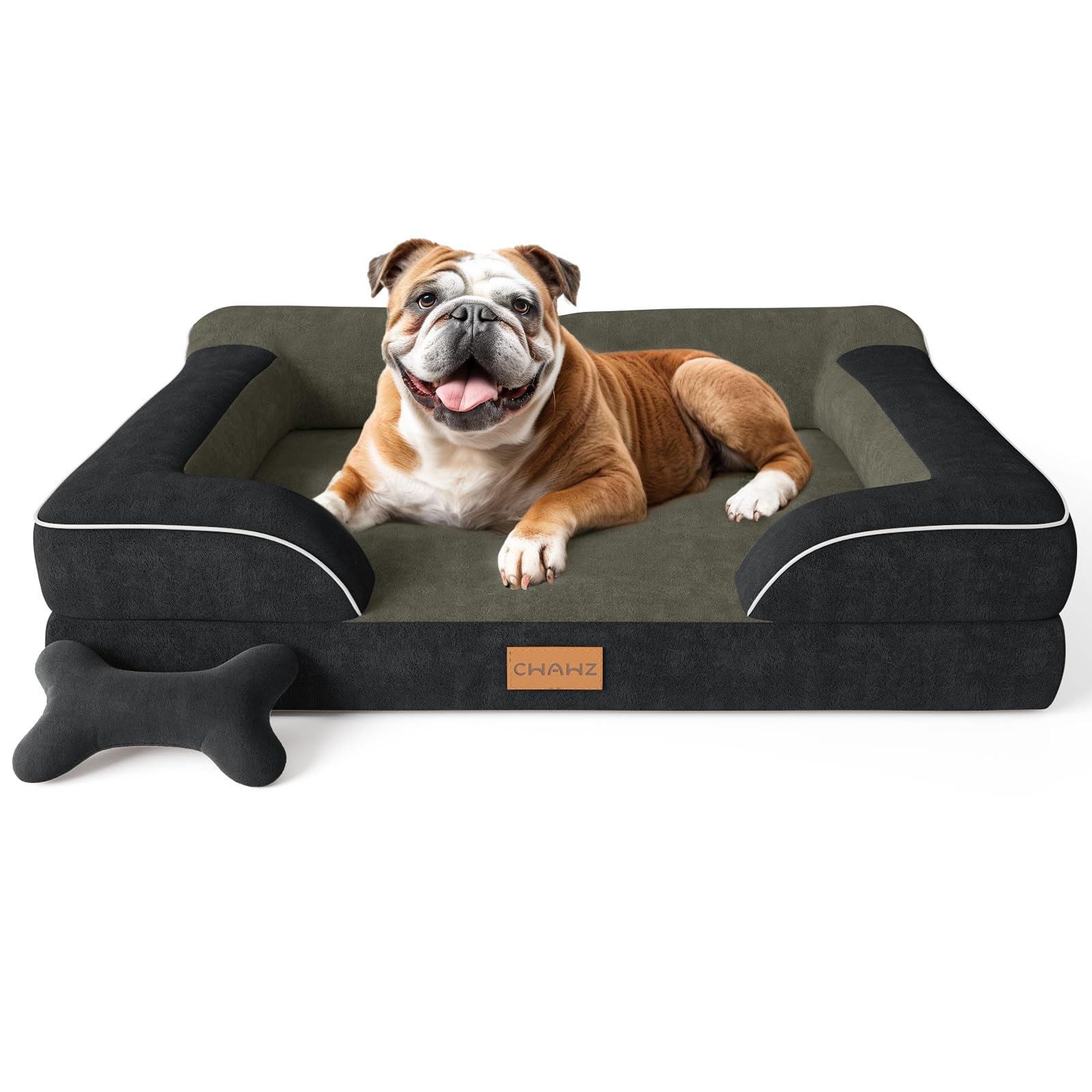 Cwawz Dog Beds For Large Dogs, Orthopedic Dog Bed With Cooling Gel Memory Foam, Waterproof Large Pet Bed With Removable Washable