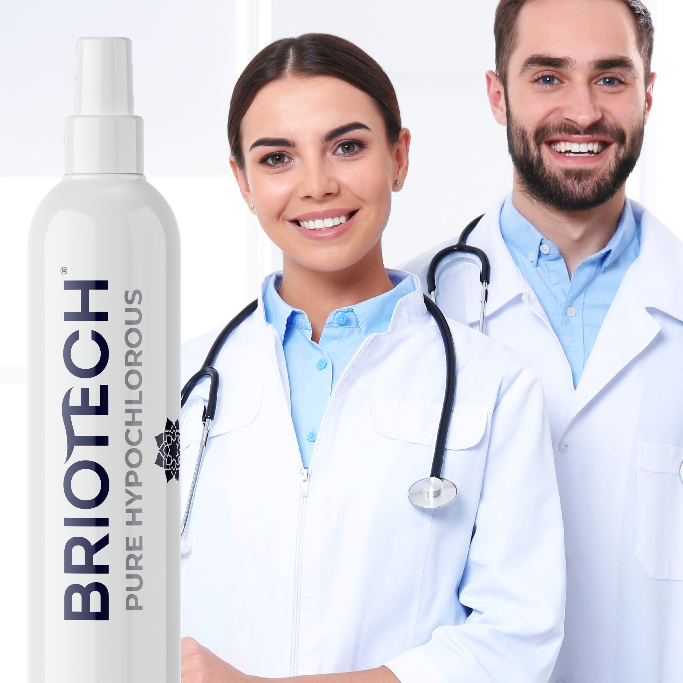 BRIOTECH Pure Hypochlorous Multi-Purpose Cleanser, 1 Gallon (Pack of 4), Family Approved, Pet Friendly, Model PURE-1G-4EA