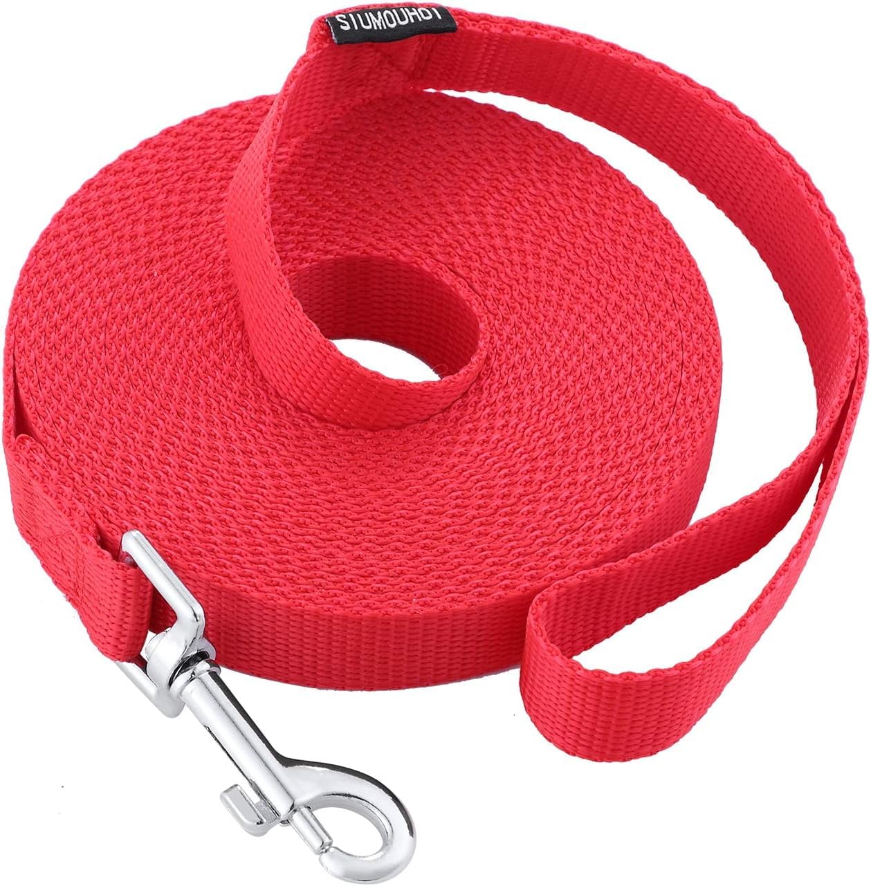 Siumouhoi Dog/Puppy Obedience Recall Training Agility Lead - 15ft 20ft 30ft 40ft 50ft Training Leash - Great for Training, Play,
