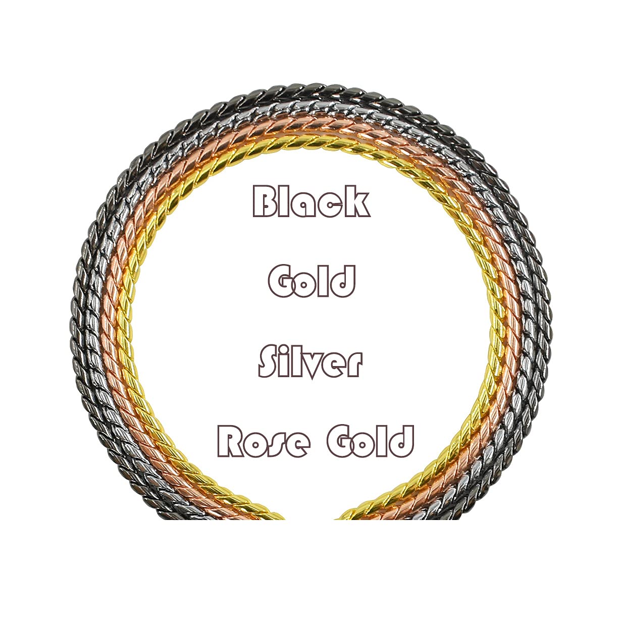 Ximipet Heavy Duty Dog Choke Collar Slip Dog P Chain Snake Collar Plating Anti-Rust Dog Training Collars For Small Large Dogs Black/Gold/Silver/Rose Gold 15.5In-29.5In (29.5In, Black)
