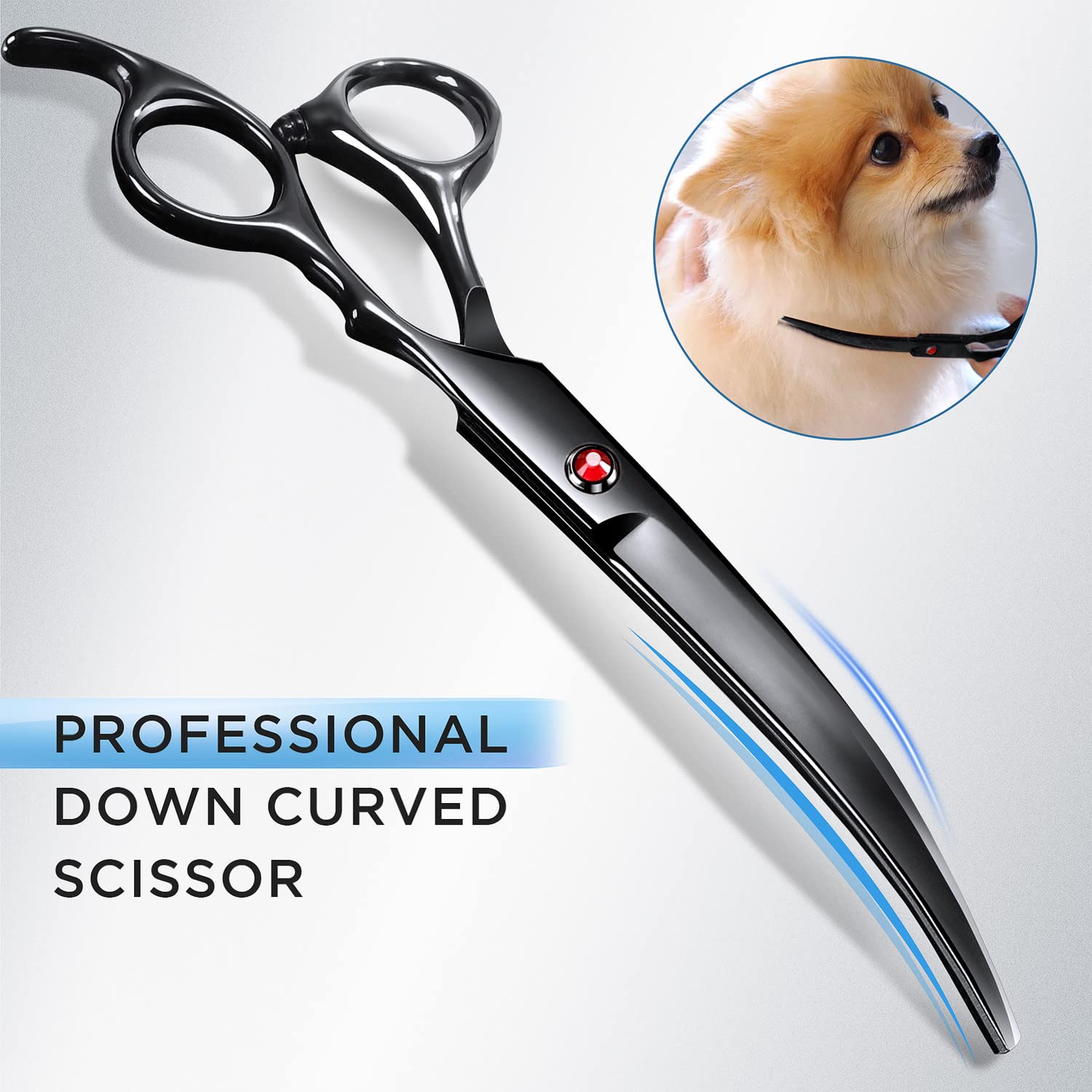 Gimars 7.0In Professional 4Cr Stainless Steel Safety Round Tip 6 In 1 Dog Grooming Scissors Heavy Duty Titanium Coated Pet Grooming Scissor For Dogs, Cats And Other Animals
