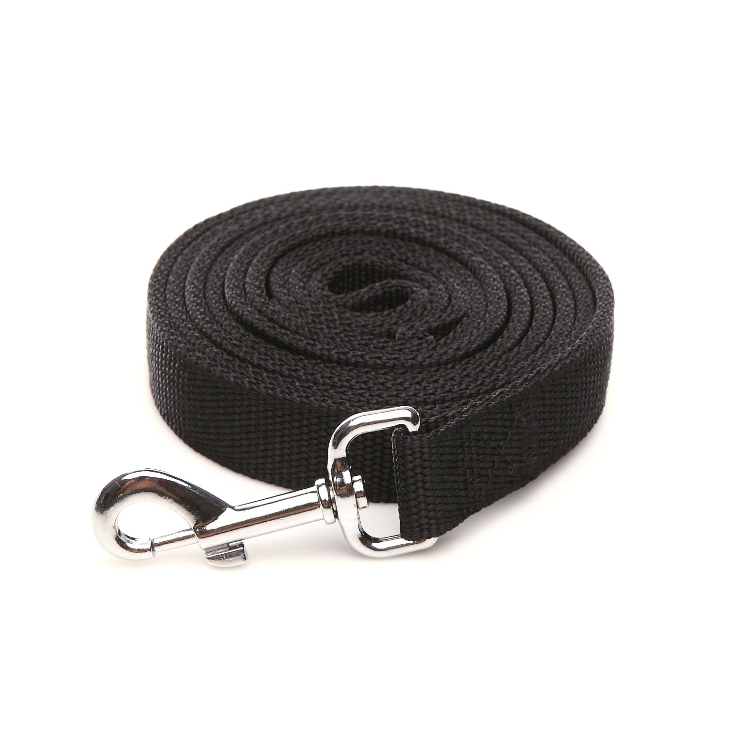 Strong Nylon Dog Leash With 2-Layer, 4 Ft/ 6 Feet Long, 1 Inch Wide For Medium Large Dogs (1'' X 7 Ft, Black)