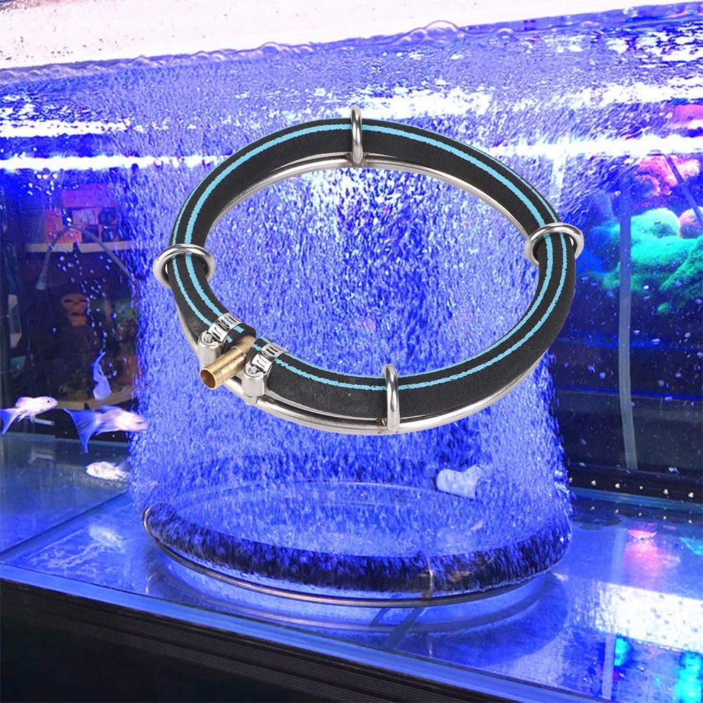 Pssopp Aquarium Round Air Bubble Diffuser, Fish Pond Oxygenation Bubbler Aquarium Aerator Bubble Stone Aquarium Air Stone Disc F