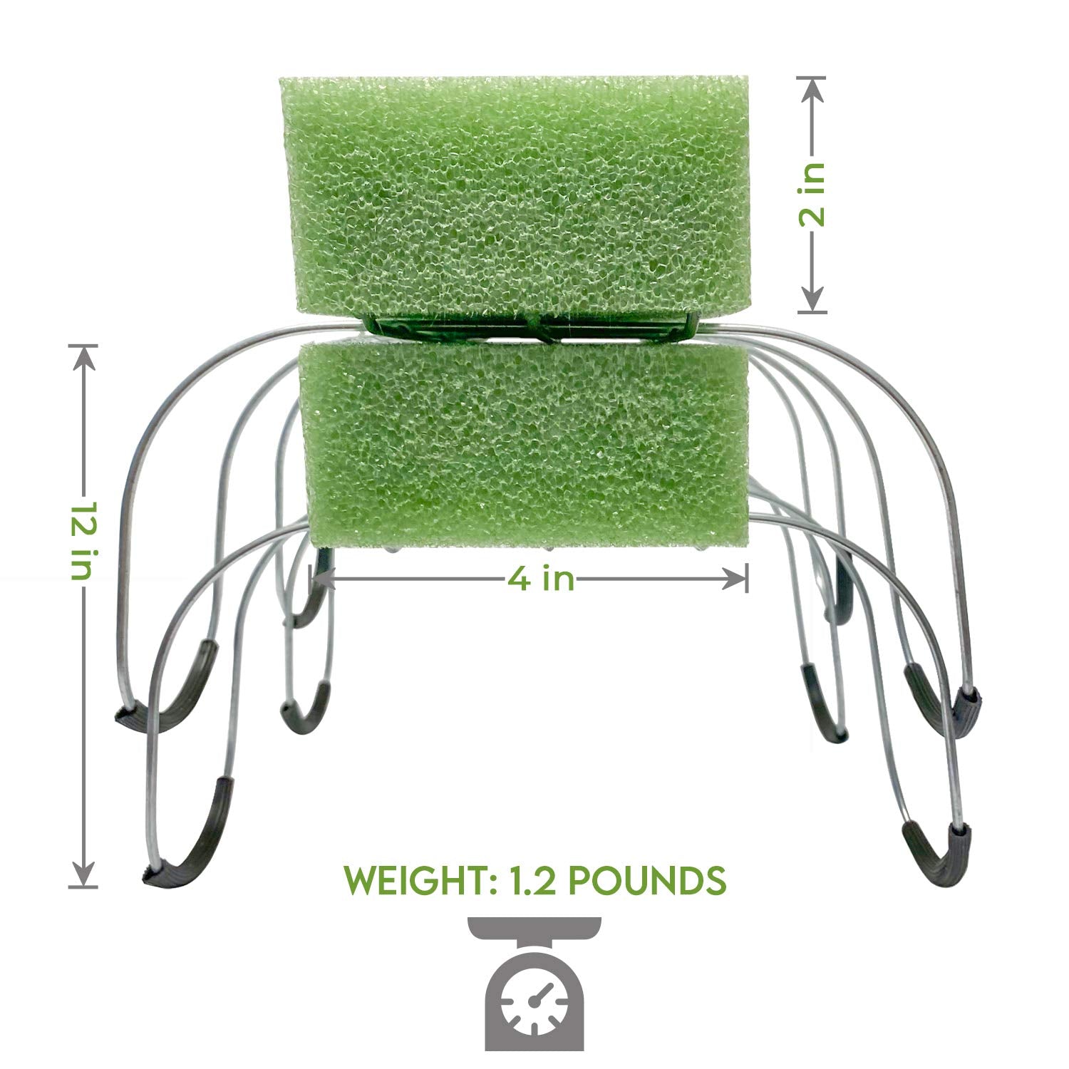 2 Pack 12 Inch Wire Headstone Saddle With Foam Attached Rustproof Galvanized Cemetery Gravestone Saddle Made In Usa