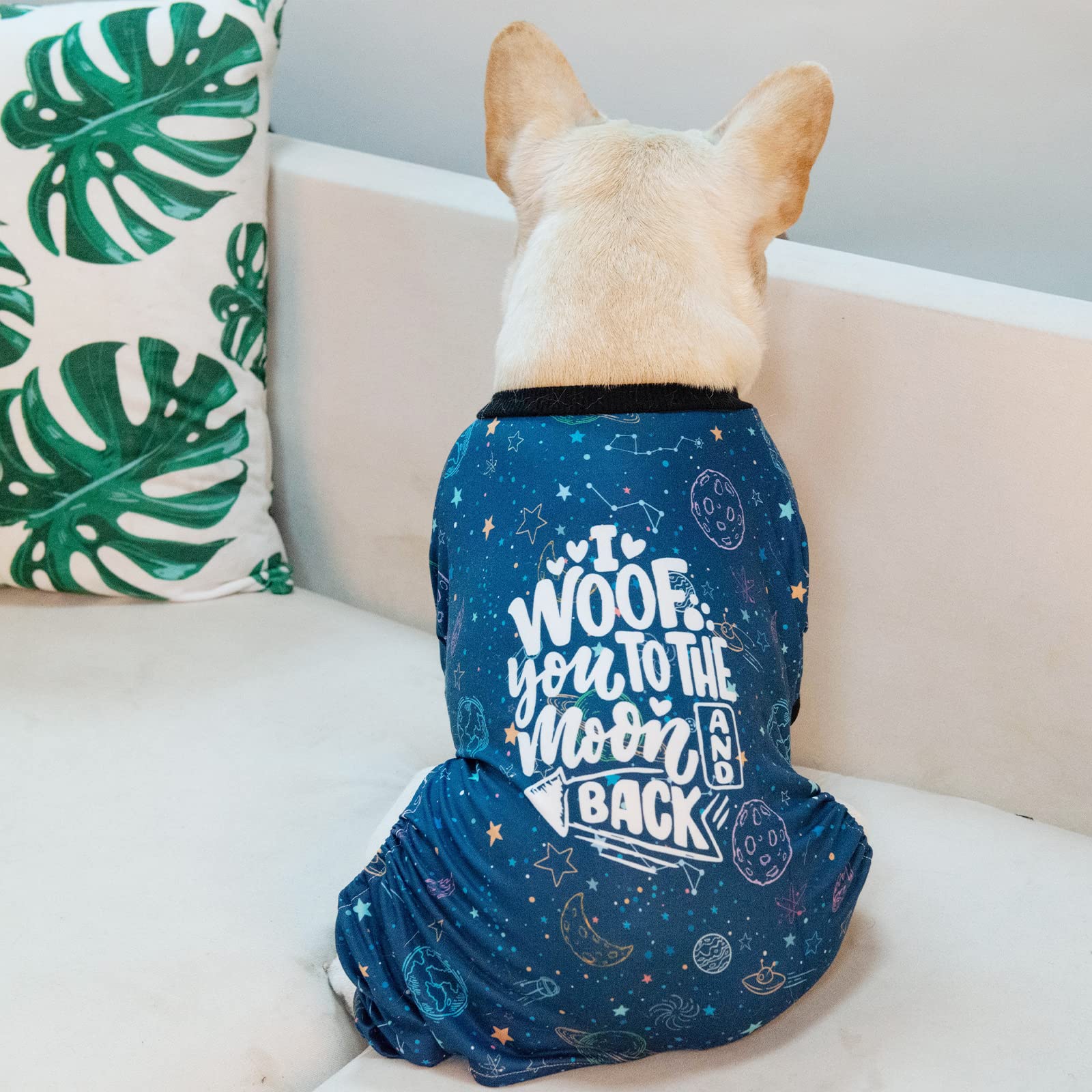 Cutebone Small Dog Pajamas Shirt Stretchy Summer Puppy Pjs Soft Cat Onesies Pet Clothes For Daily Wear Da12Xs