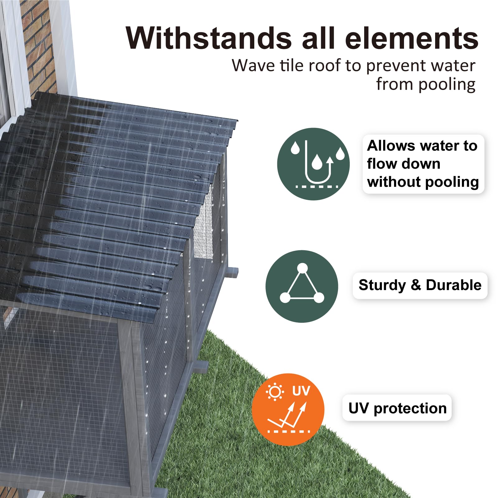 Timhaka Cat Catio, Cat Window Perch For Large Indoor Cats - For Sunbathing, Napping & Overlooking, Wooden Window Hammock For Saf