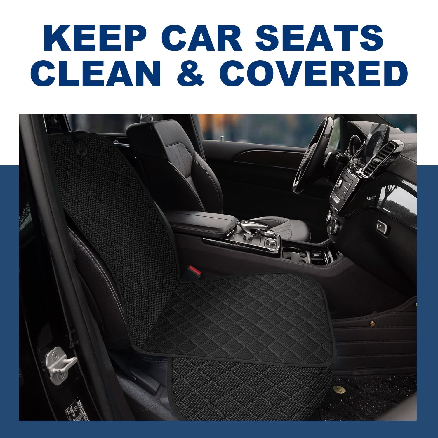 Horjones Dog Car Seat Cover,Waterproof And Nonslip Front Seat Dog Cover,Car Seat Protector For Cars,Trucks,Suvs And Jeep(L-Black