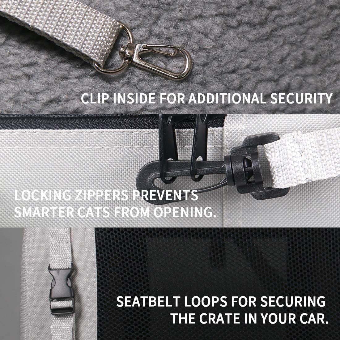 Petseek Extra Extra Large Cat Carrier Soft Sided, Portable Small Dog Carrier For 2 Cats, 24''X16.5''X16'' Car Travel Folding Com