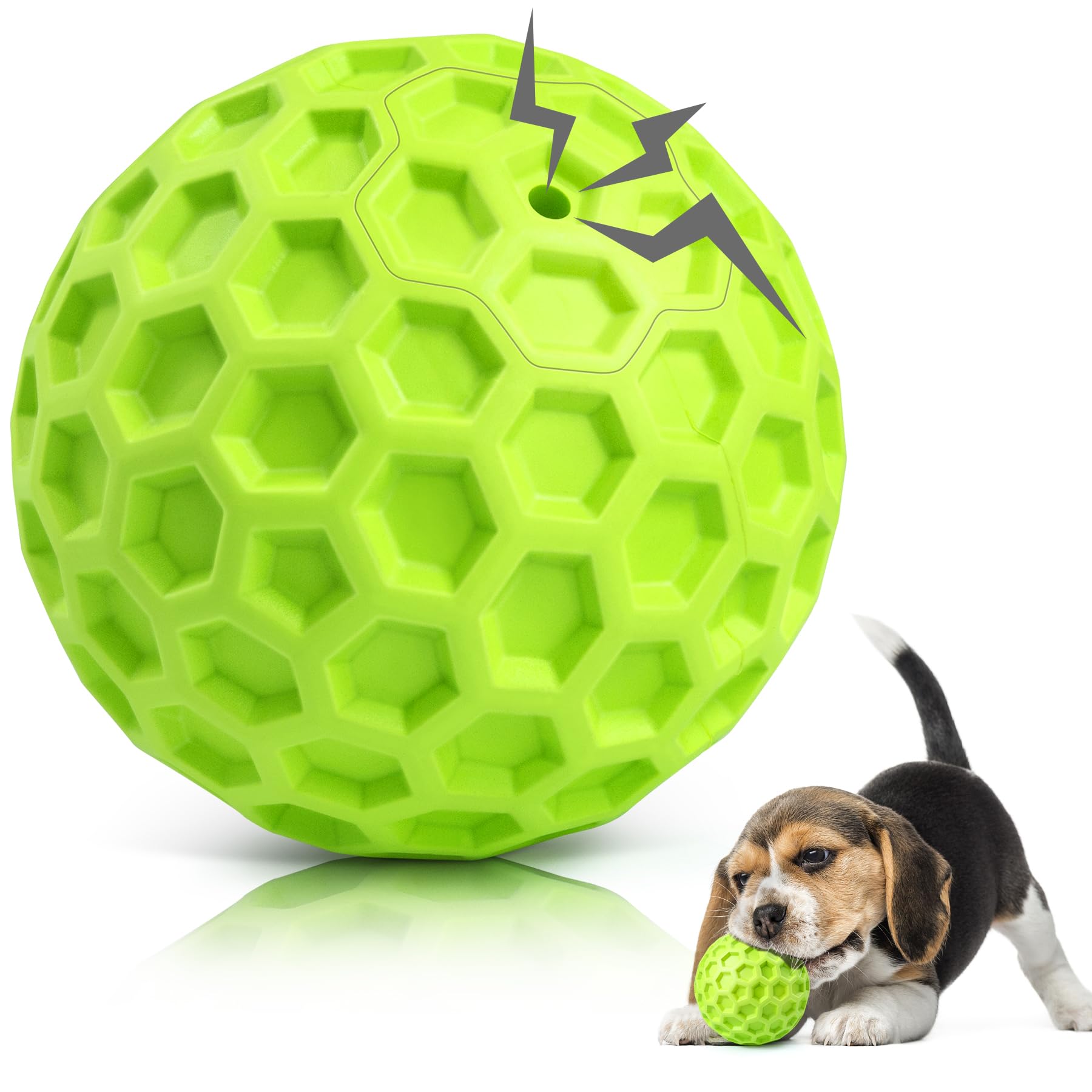 DISSKNIC Indestructible Squeaky Dog Balls Puppy Toys, Interactive Dog Toys for Small Dogs, Puppy Chew Toys for Teething and Rela