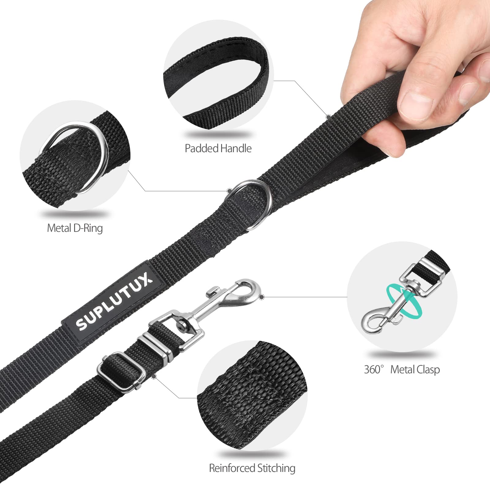 Long Leash for Dog Training - 50ft Adjustable Obedience Recall Dog Training Leash for Large Medium Small Dogs with Storage Pouch
