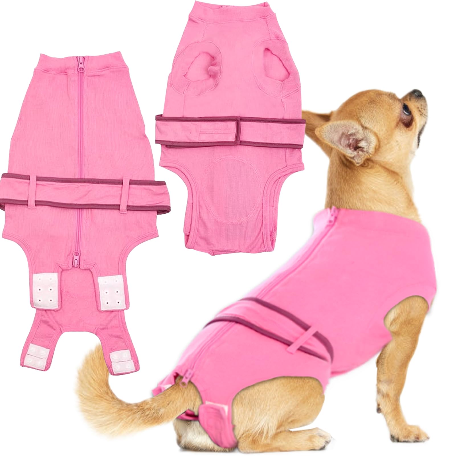 Sychien Dog Female Spay Recovery Suit Large Pink,Male Neuter Surgery Recovery Shirt,Pink L