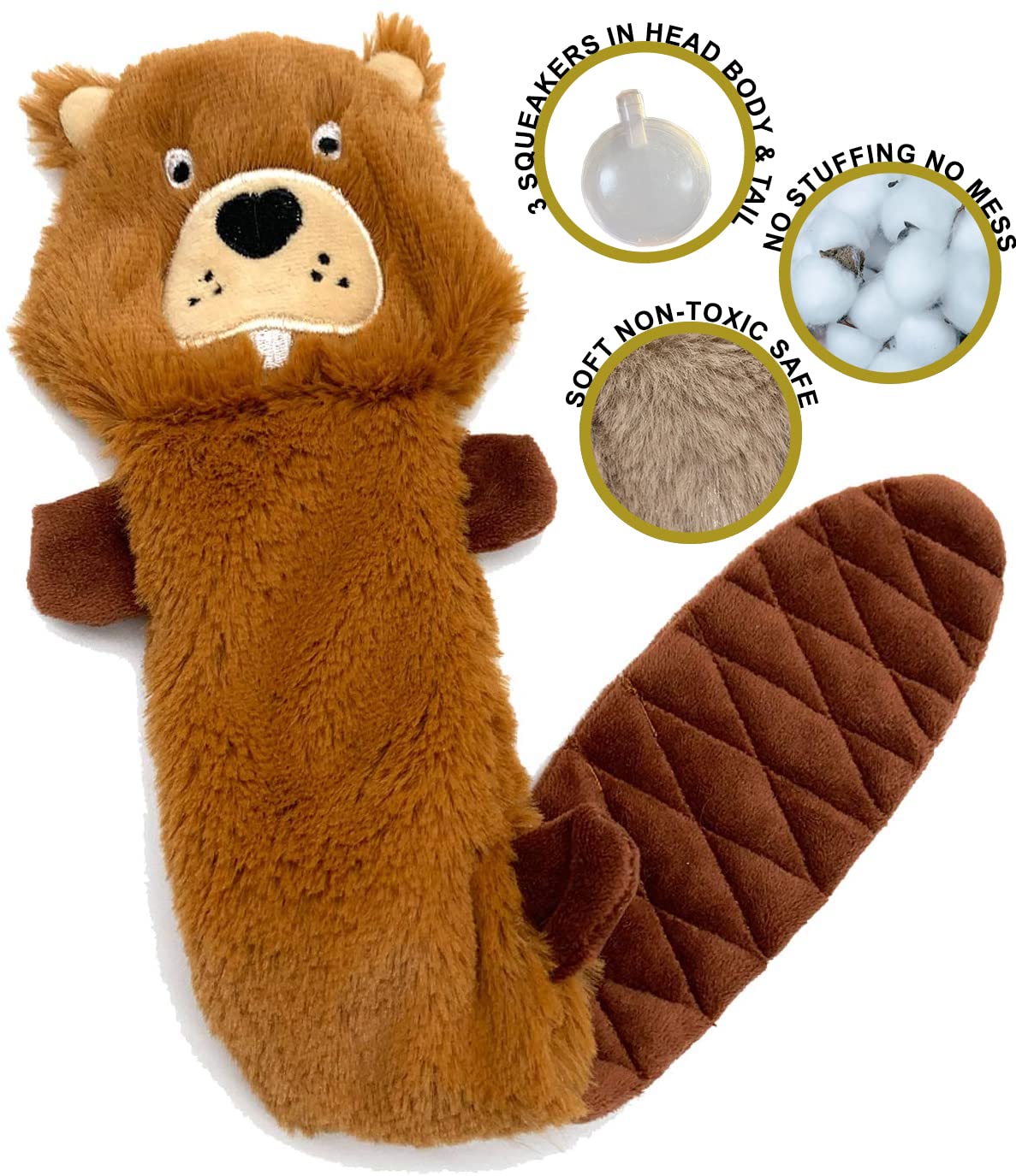 Jalousie 5 Pack Stuffingless Dog Squeaky Toys Dog Toy Dog W/ Durable Liner No Stuffing Dog Toy - Dog Toys For Pets Dogs No Stuffing Dog Squeaker Toy For Medium Large Dogs