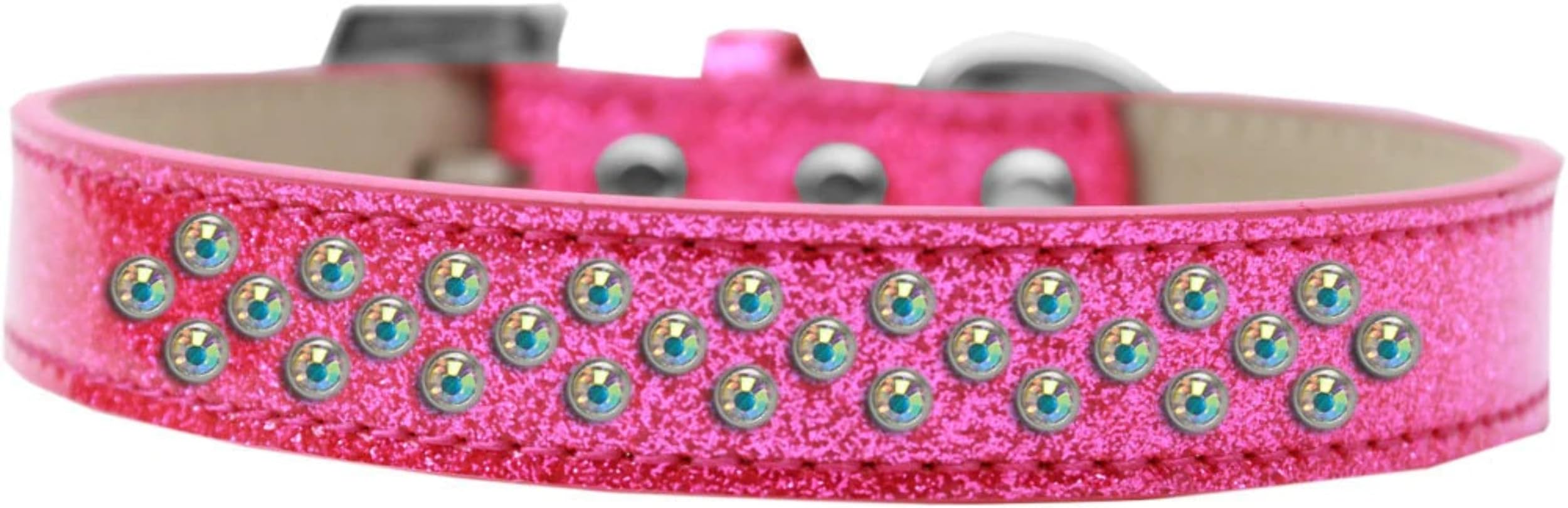 Dog, Puppy & Pet Ice Cream Collar, Aurora Borealis Crystal Rimsets Sprinkles Blue 12