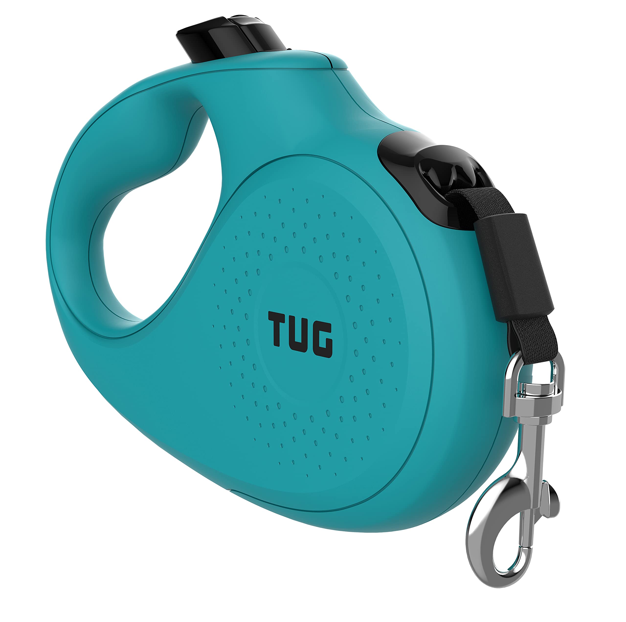Tug Monochrome 360 Tangle-Free Retractable Dog Leash | 16 Ft Strong Nylon Tape (Large, Aqua)