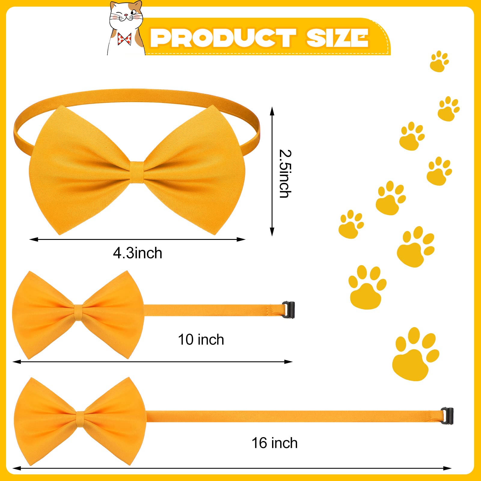 Cindeer 120 Pcs Dog Bow Ties With Adjustable Collar Puppy Neckties Bulk Cat Bowtie Collar Assorted Colors Solid Pet Grooming Bow