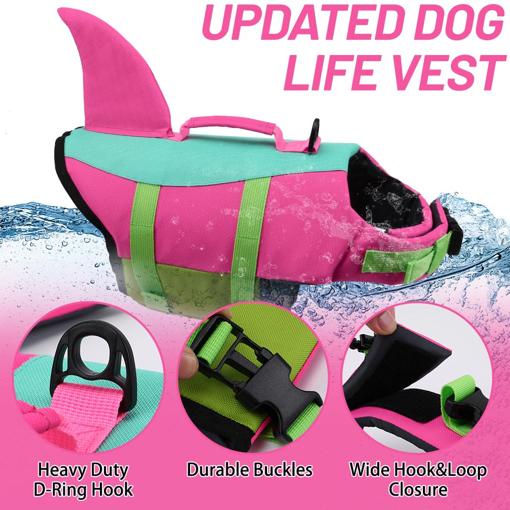 Emust Large Dog Life Jacket, Dog Life Vests For Swimming, Adjustable Small/Medium/Large Dog Flotation Vest For Water At Pool, Be