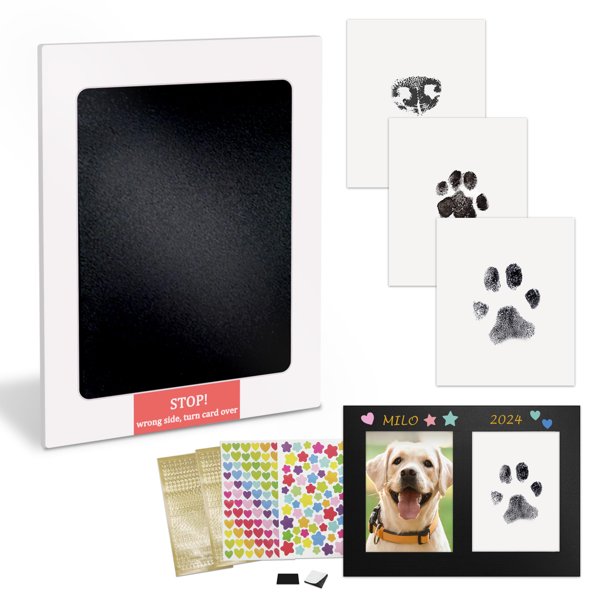 Mypawlets Inkless Paw Print Kit,[Extra Large] Pet Safe Clean Touch Ink Pad,Mess-Free Paw Print Stamp Pad For Dogs Cat,Dog Nose P