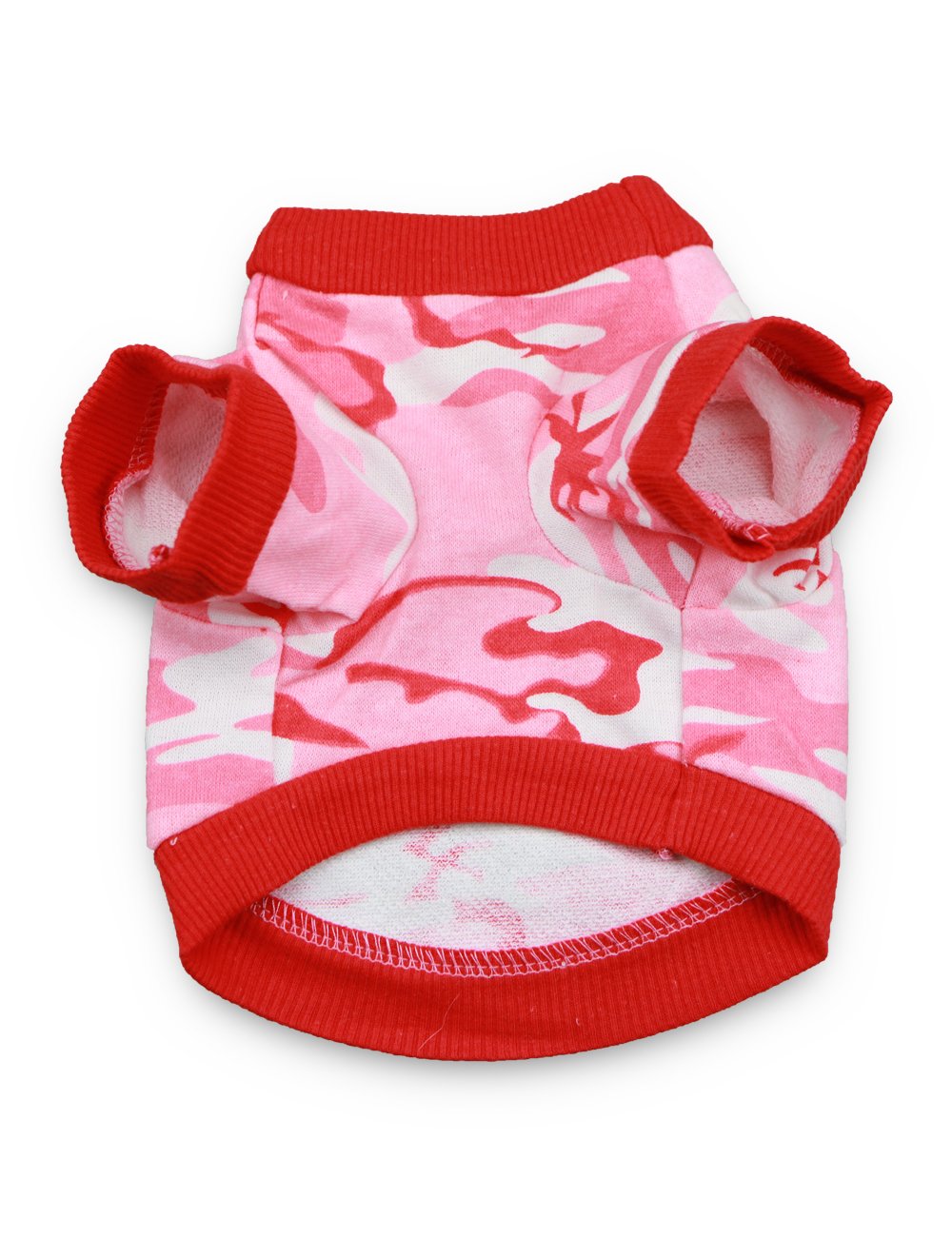 Droolingdog Small Dog T-Shirt - Camo Dog Clothes For Girls, Medium, Pink