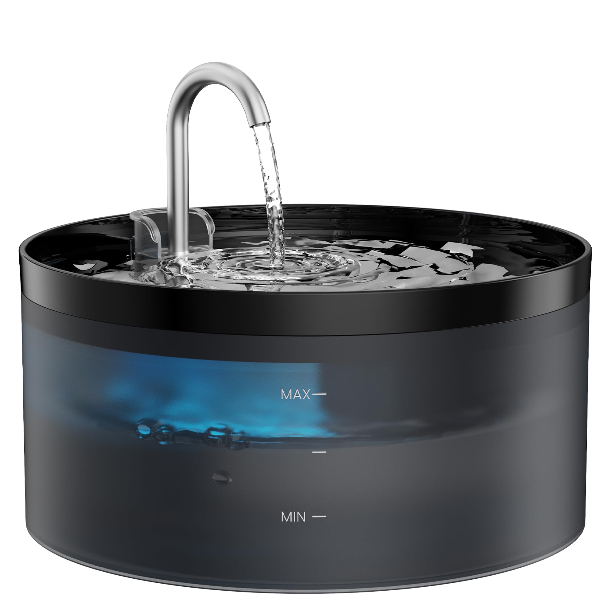 Cat Water Fountain For Cats Indoor: 108Oz/3.2L Cat Fountain - Silent Pet Water Fountain For Drinking - Black Cat Drinking Founta