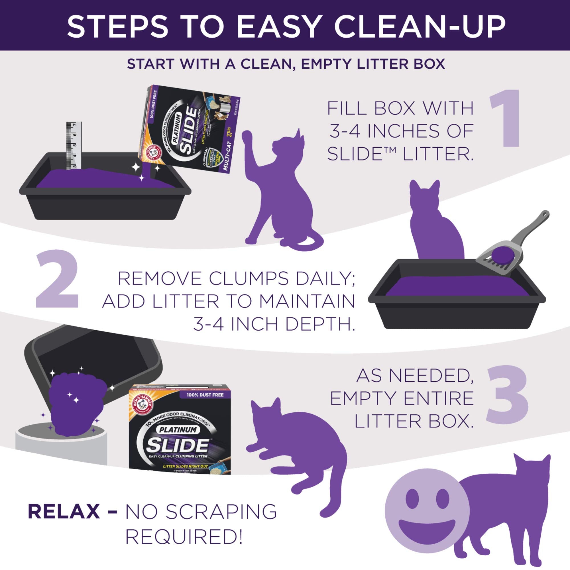 Arm & Hammer Slide Multi-Cat Easy Clean-Up Litter, 19 Lb (033200973577)
