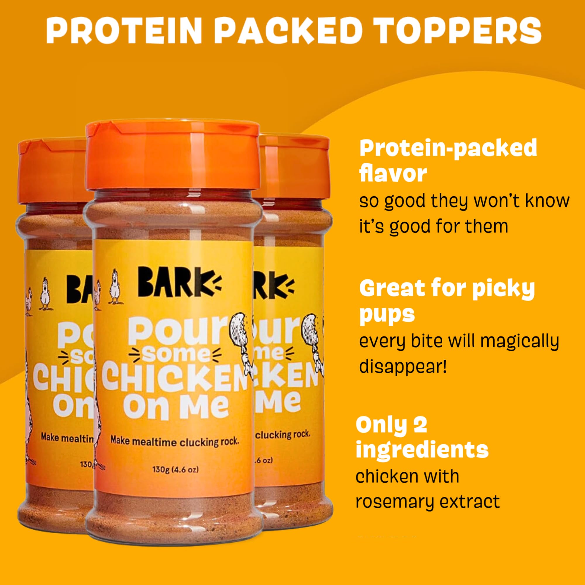 BARK Beef Dog Treat Topper High Protein Limited Ingredient Meal Mixer, All Life Stages, Rosemary Extract for Large & Small Breed