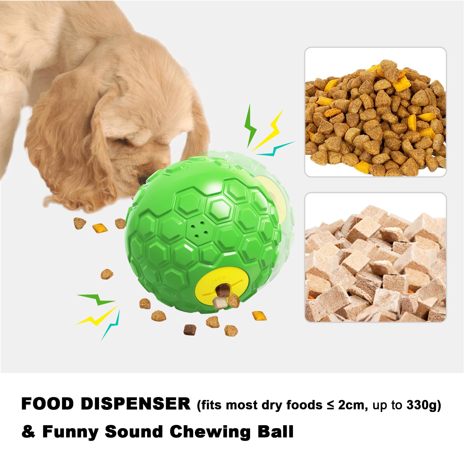 GOLDROC Dog Puzzle Toy - Durable Squeaky Chew Toy for Medium & Large Dogs, Treat Dispenser for Slow Feeding & Interactive Play (